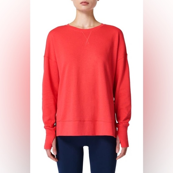 Sweaty Betty Tops - Sweaty Betty After Class Tulip Red Sweatshirt- Size XS
